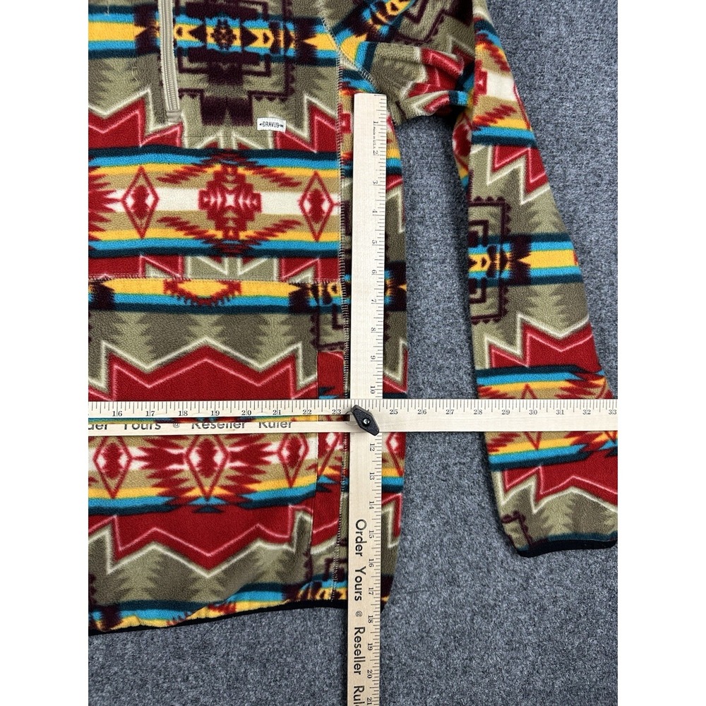Dravus Hoodie Multi Colored Aztec Geo Southwestern Fleece Jacket Men's Medium - Picture 4 of 7